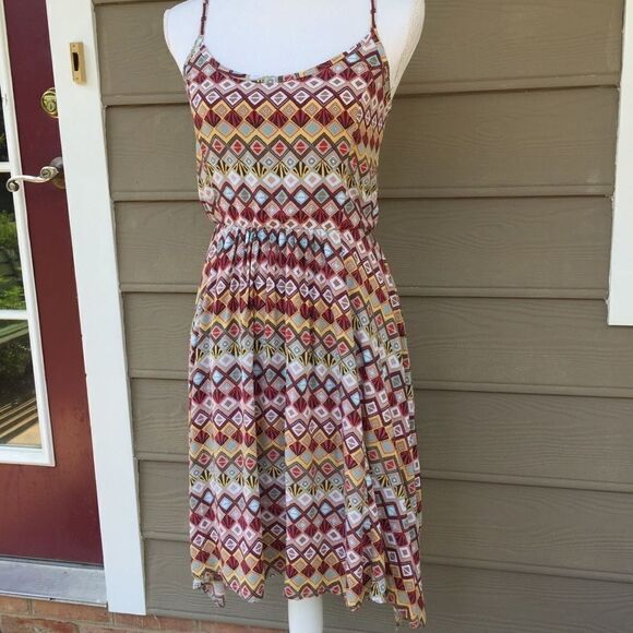 Spaghetti Strap Handkerchief Hem Flowy Summer Dress S - Picture 2 of 7